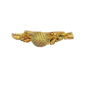 Vintage Carolyn Tanner Designs Atlanta GA Braided Rope Belt Leaf Medallion Boho